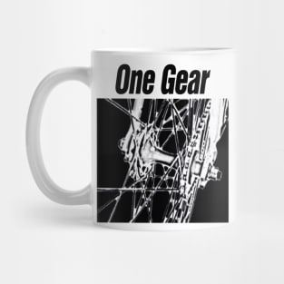 One Gear Bicycle Tee Fixie Bike Top Rider Mug